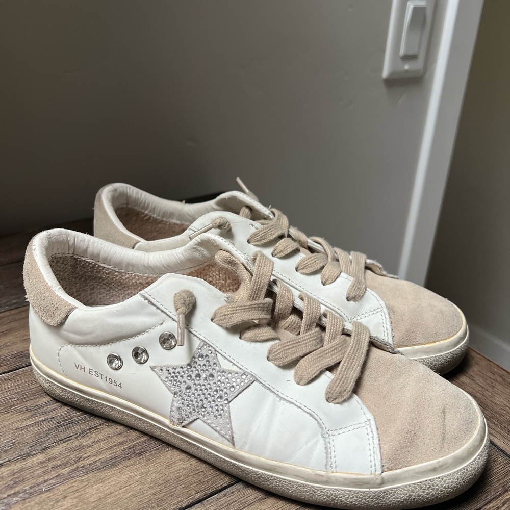 Vintage Havana White and Tan Sneakers